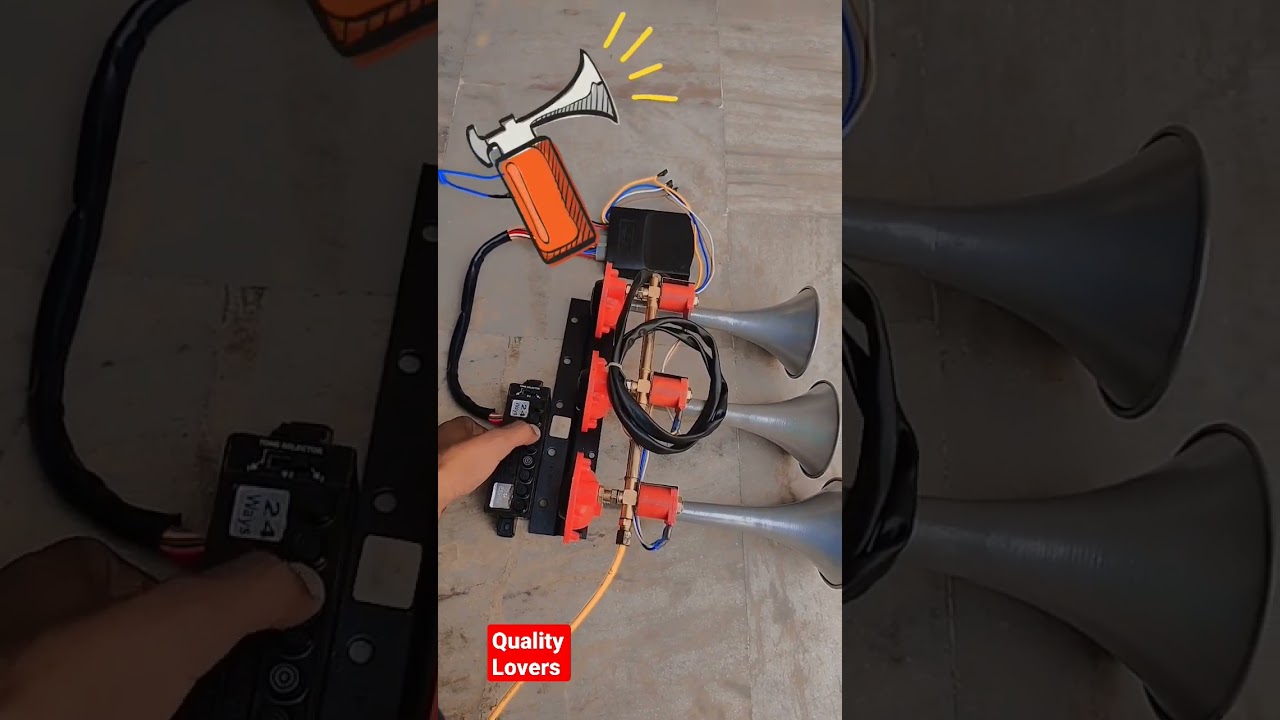 Promo 3 Pipe Air Pressure Horn | 24 Sound With Piano Switch | 2023