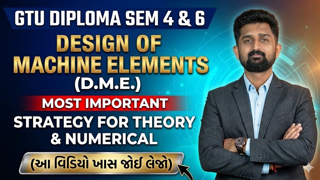 DESIGN OF MACHINE ELEMENTS ( D.M.E. ) MOST IMP QUESTIONS | DIPLOMA SEM 4 & 6 MECHANICAL ENGINEERING 