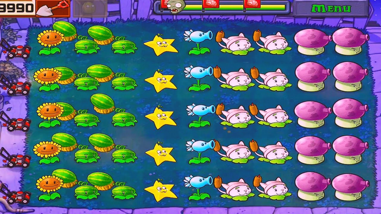 Plants Vs Zombies | Adventure Night | Level! 1&2 Completed Gameplay Full HD 1080p 60fps