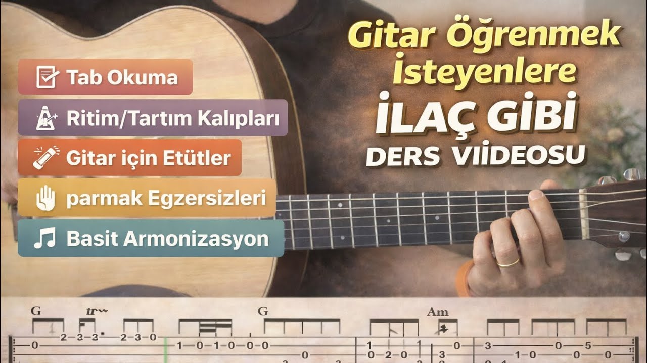 Tab Nasıl Okunur? Ritim / Tartım Kalıpları Gitarda nasıl Çalınır? Etütler ve Tadımlık Tavsiyeler