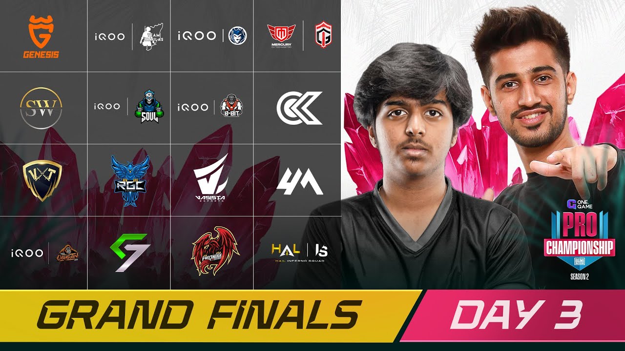 ONEGAME PRO CHAMPIONSHIP S2 | GRAND FINALS | DAY 3 | BGMI | #iqoosoul #iqooog #vxt #iqoo8bit