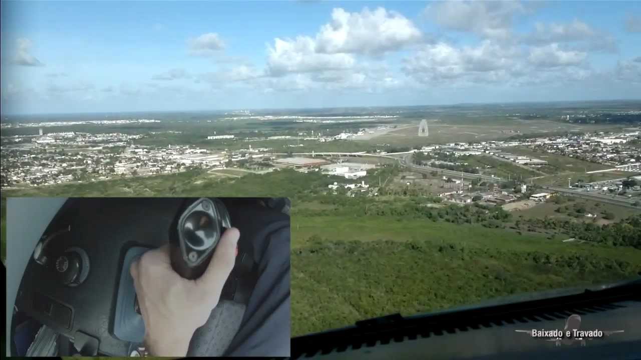 LANDING - AIRBUS SIDE STICK & STEERING-WHEEL OPERATION (SBNT RWY16L - Natal VISUAL DAYLIGHT)
