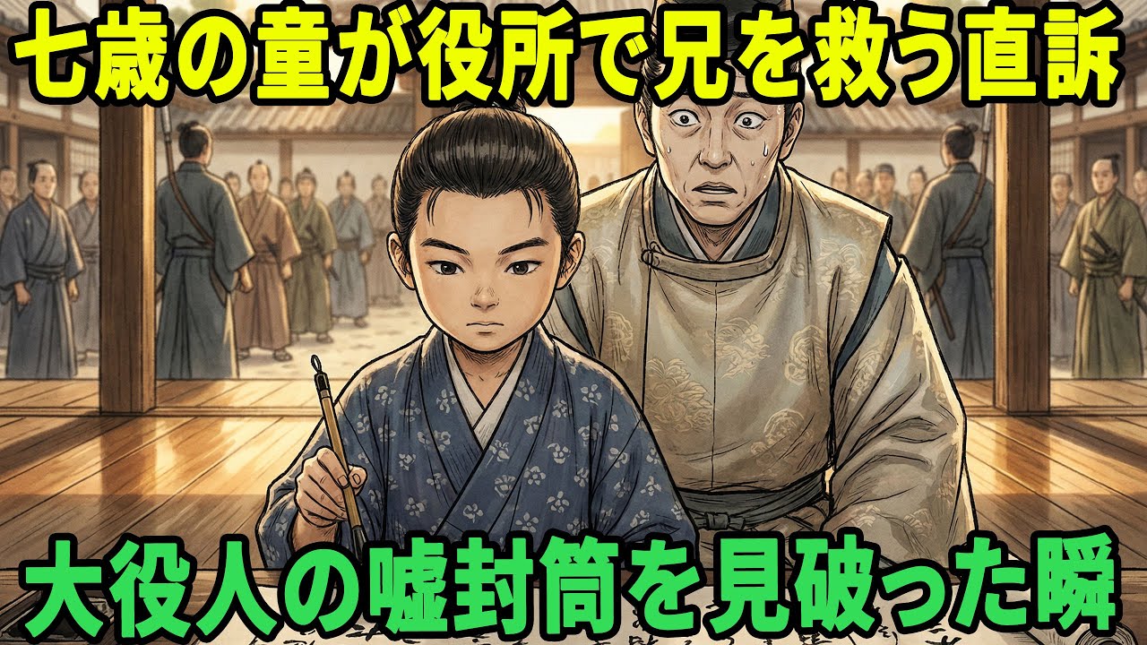 兄を救うため、名もない村の七歳の童が役所でお偉方に挑んだ | 野談 | 伝説 | 昔話 | 説話 | 民話