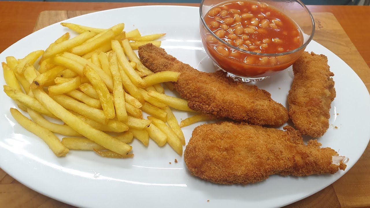 Spicy chicken fillets in a golden crispy crumb coating.