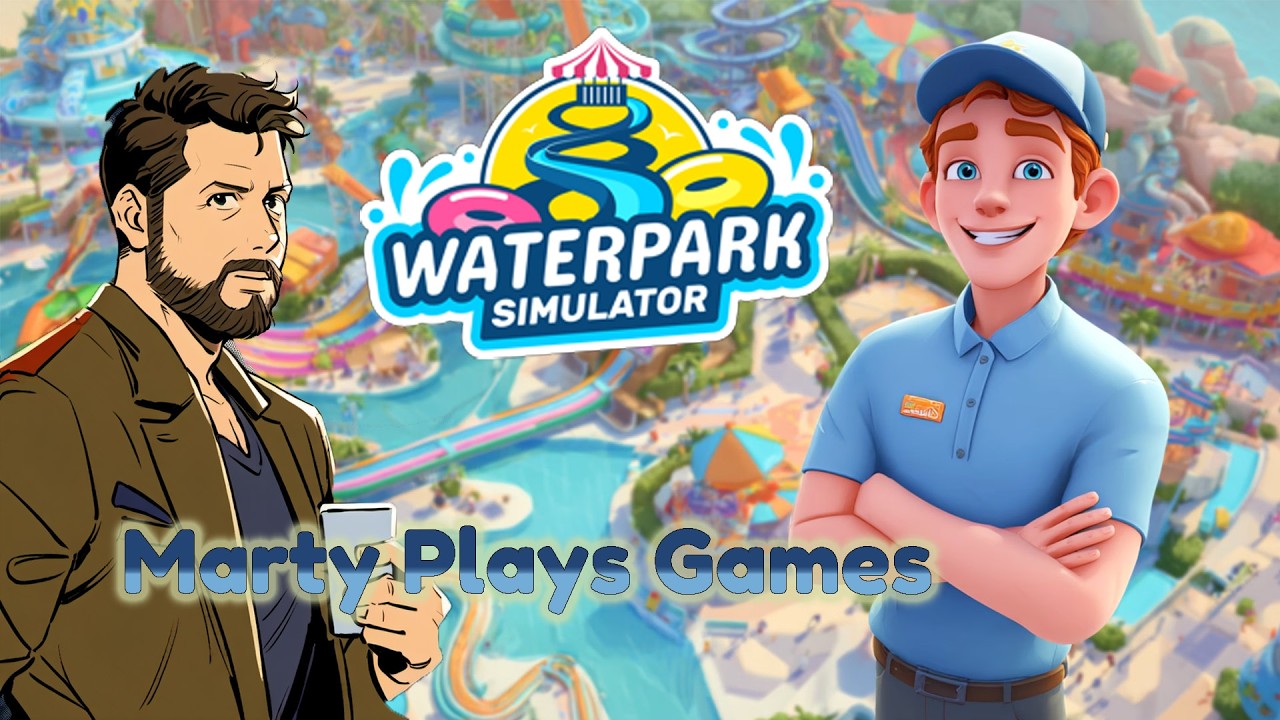 Waterpark Simulator - PC Gameplay &ndash; Puddles, Mud and Water Slides - First Look