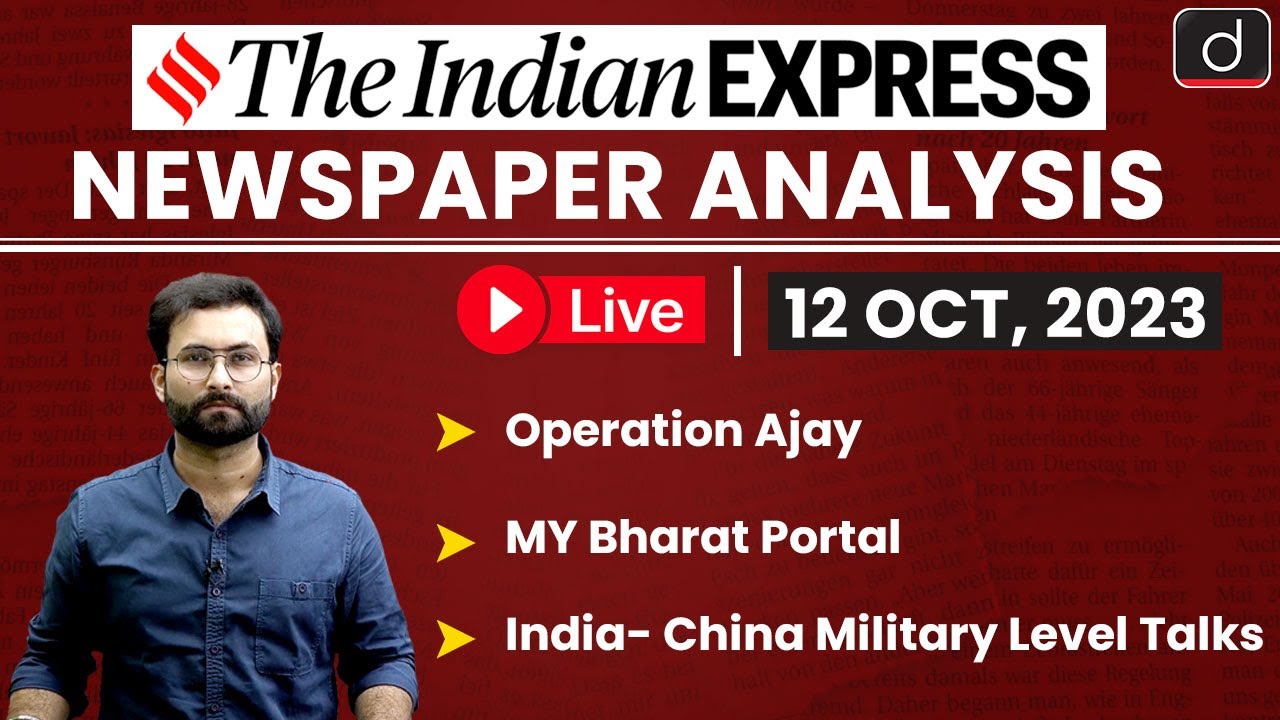 Newspaper Analysis | The Indian Express | 12 Oct 2023 | Drishti IAS English