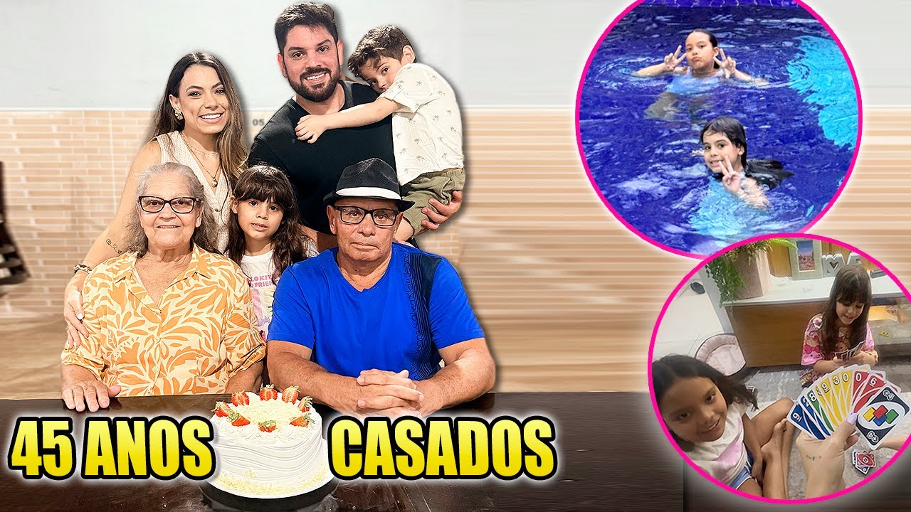 UM FINAL DE SEMANA  em FAMILIA 💛 | 45 anos de casamento + muita DIVERS&Atilde;O 🤩 |  Kathy Castricini