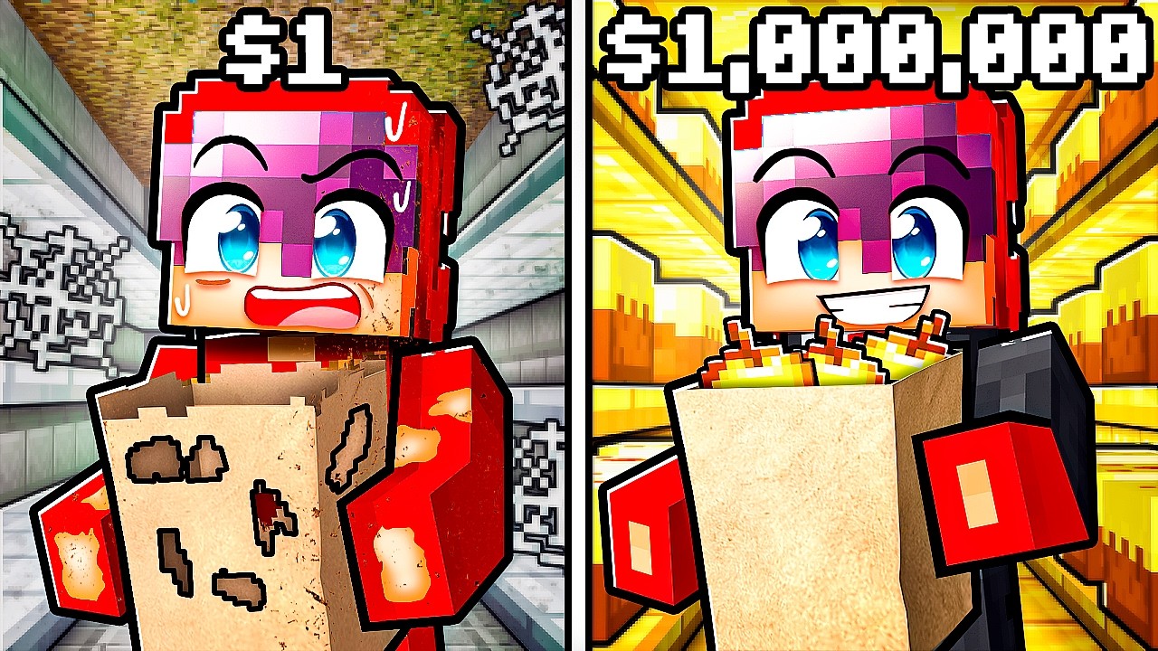 $1 vs $1,000,000 STORE in Minecraft!