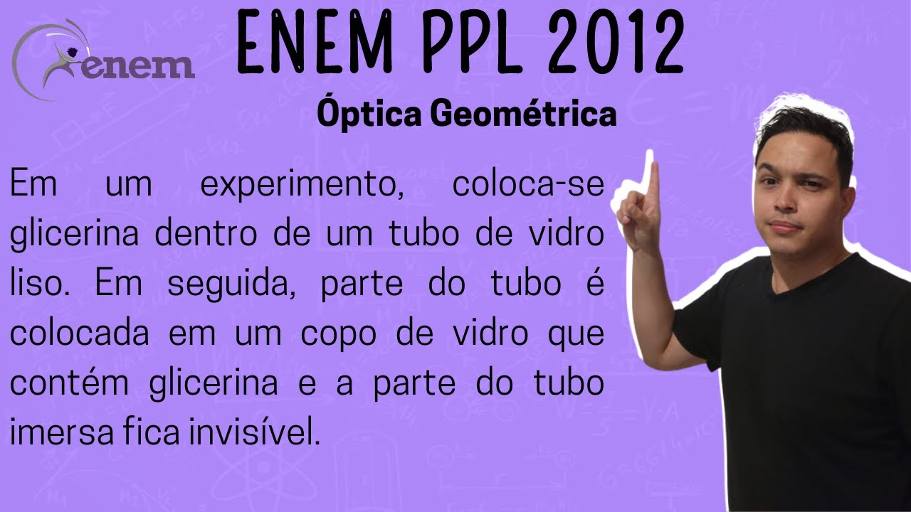 ENEM PPL 2012 - Em um experimento, coloca-se glicerina dentro de um tubo de vidro liso. Em seguida