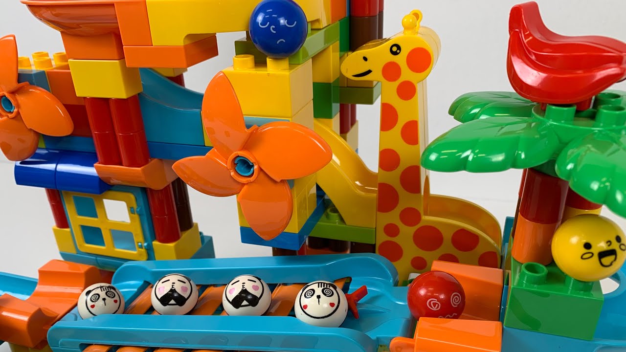 Marble Run ❤️ ASMR ❤️Classic Big Size Blocks Set, Building Blocks