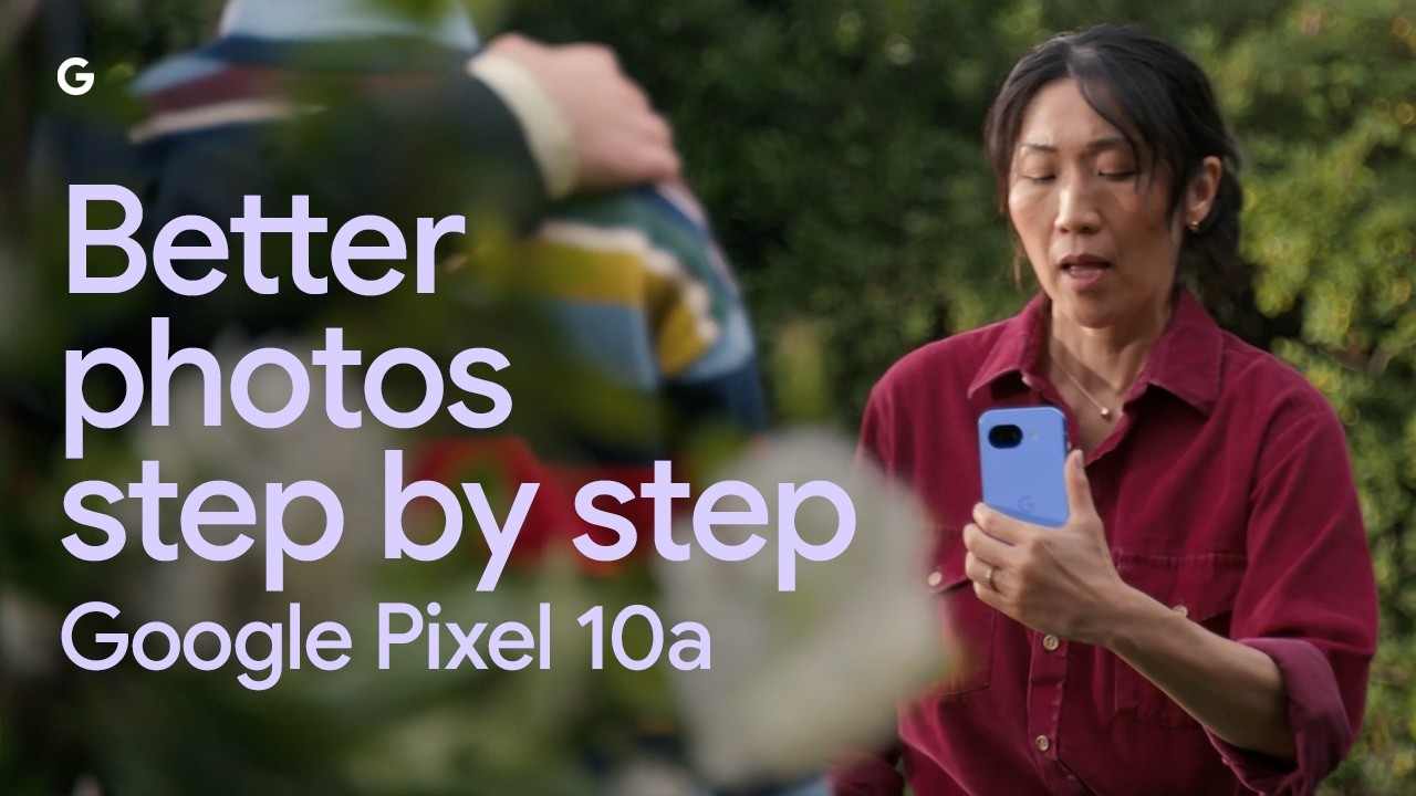 Google Pixel 10a с программой Camera Coach