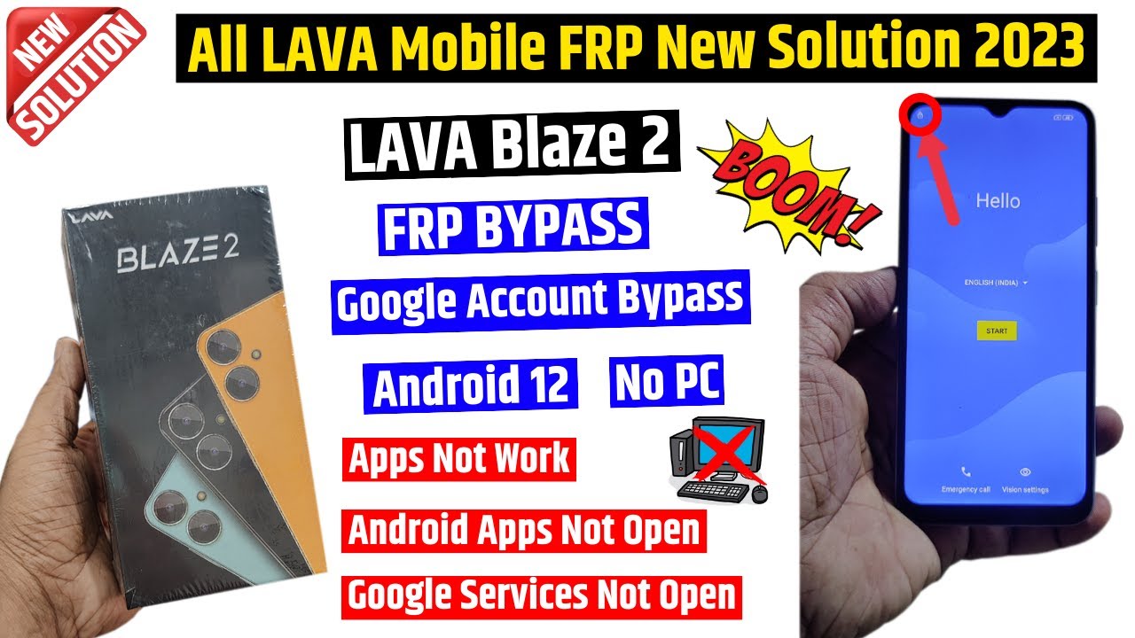Unlock Lava Android 12/13 Frp Without PC! 🚀 Lava Blaze 2 Frp Bypass