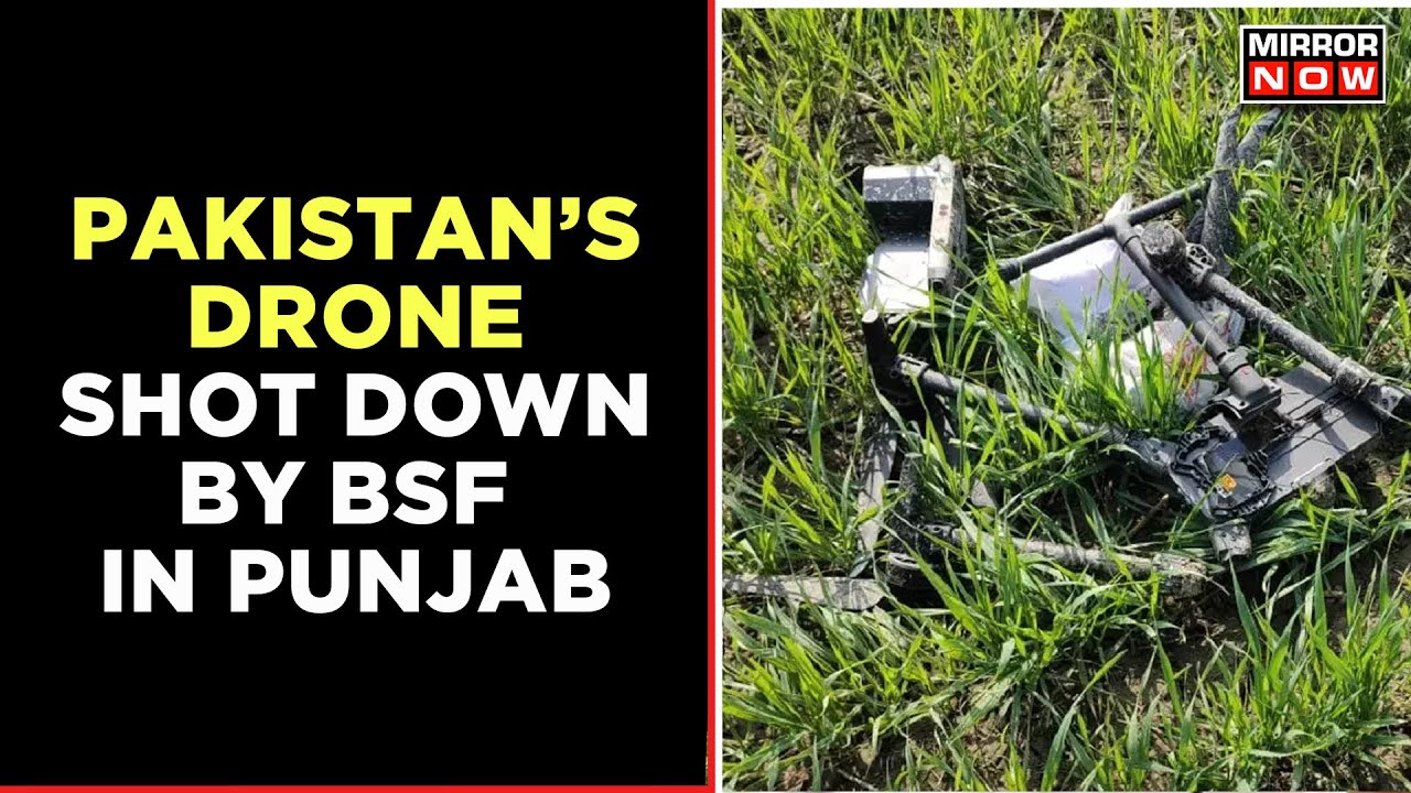 BSF Shoots Down Pakistani Drone In Punjab; One Packet With Over 2 Kg Heroine Seized | Latest News