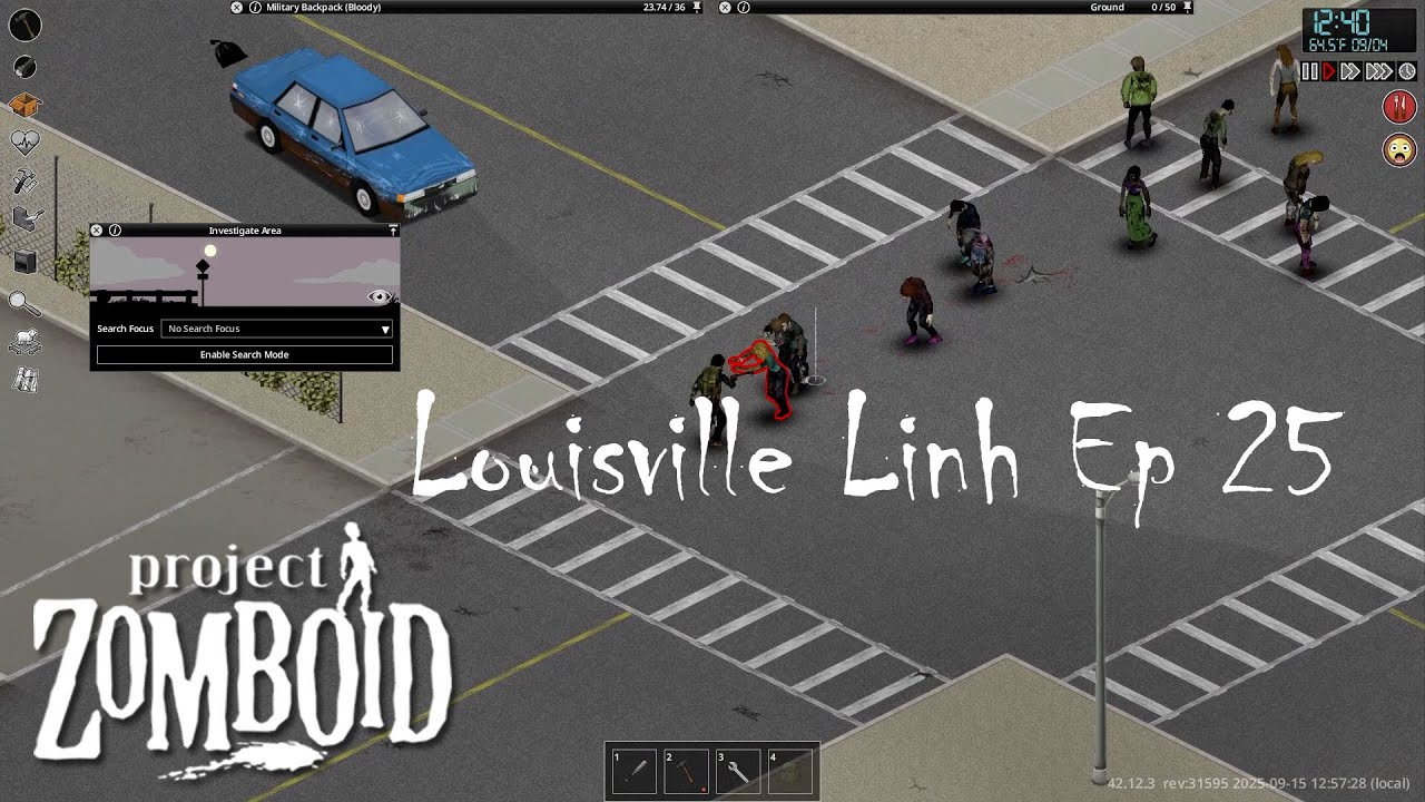 Project Zomboid Louisville Linh Ep 25 | Grinding some skills - foraging, knapping, & carving