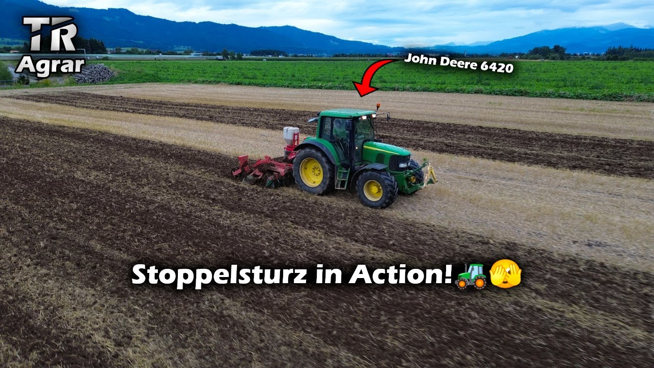 John Deere 6420 mit Scheibenegge beim Stoppelsturz in Action!🚜🫣 I TR Agrar