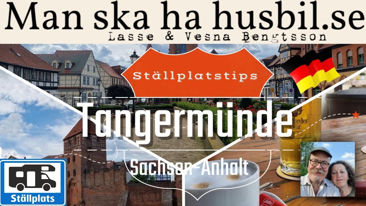 Med husbil till Tangermünde i Sachsen-Anhalt, Tyskland. Gullig stad med stadsmur o pittoreska gator.