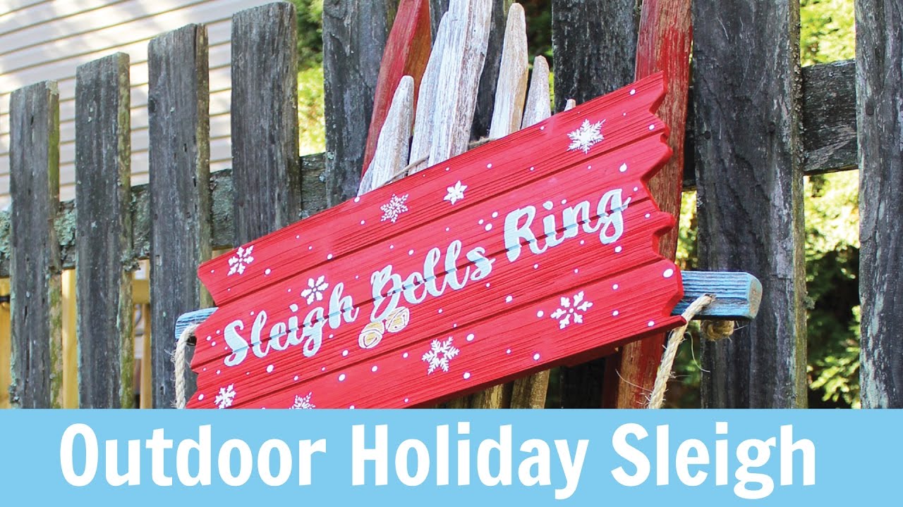 How to Create an Outdoor Holiday Decor with an Old Sled | DecoArt®