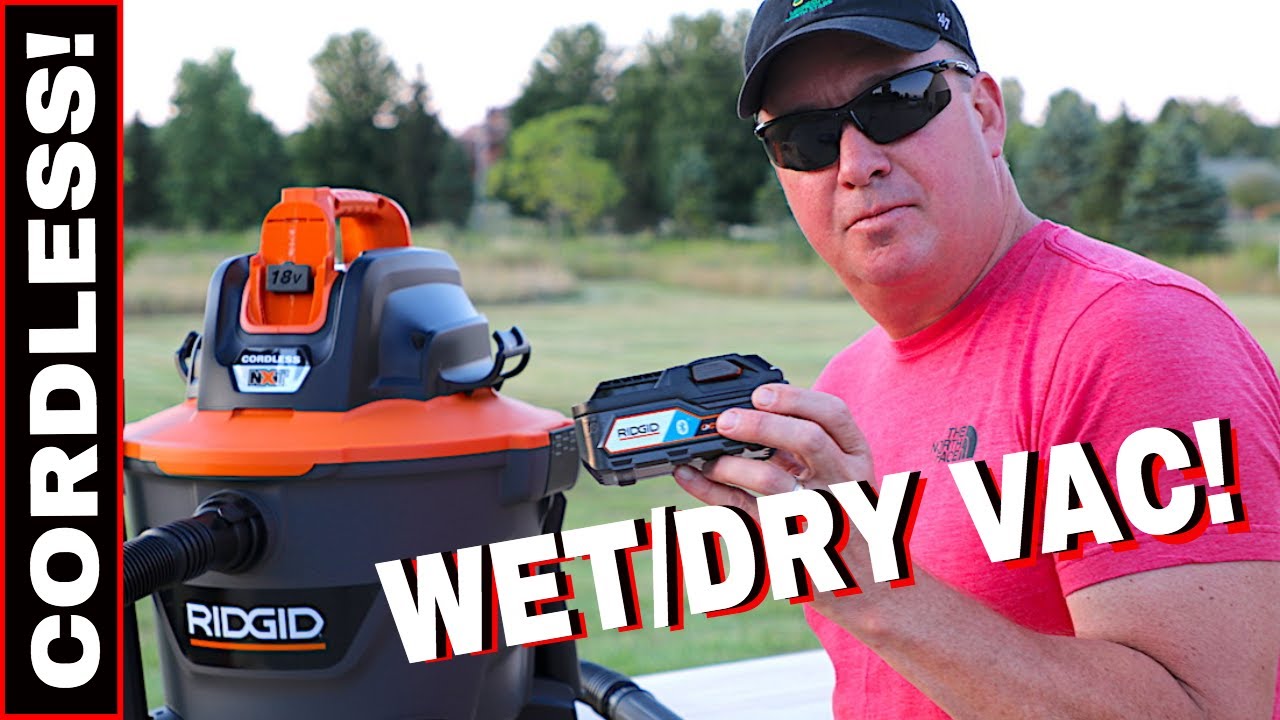 Беспроводной пылесос RIDGID для влажной и сухой уборки, 18 В || 9 галлонов — только что вышел! Мо...