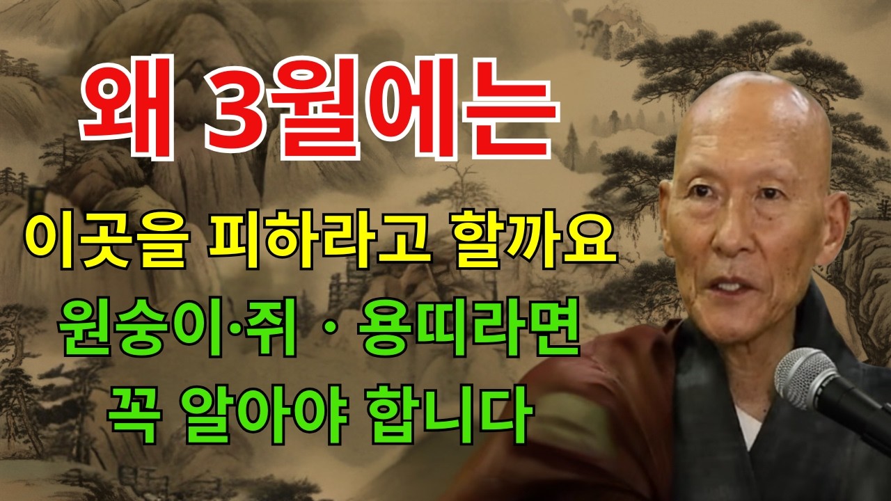 왜 3월에는 이곳을 피하라고 할까요 원숭이·쥐·용띠라면 꼭 알아야 합니다