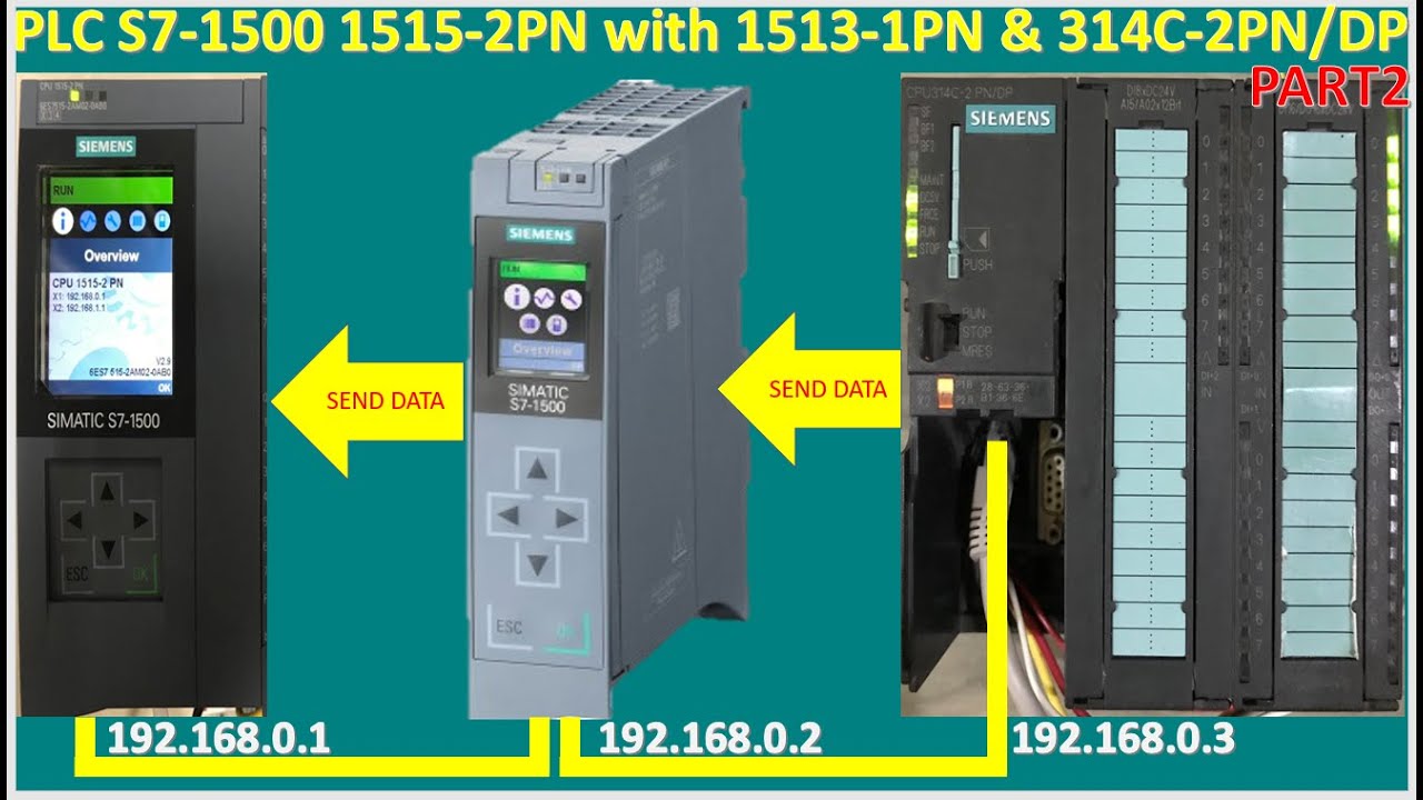 PLC S7-1500 CPU 1515-2PN connect with CPU 1513-1PN and S7-300 CPU 314C-2PN/DP part2