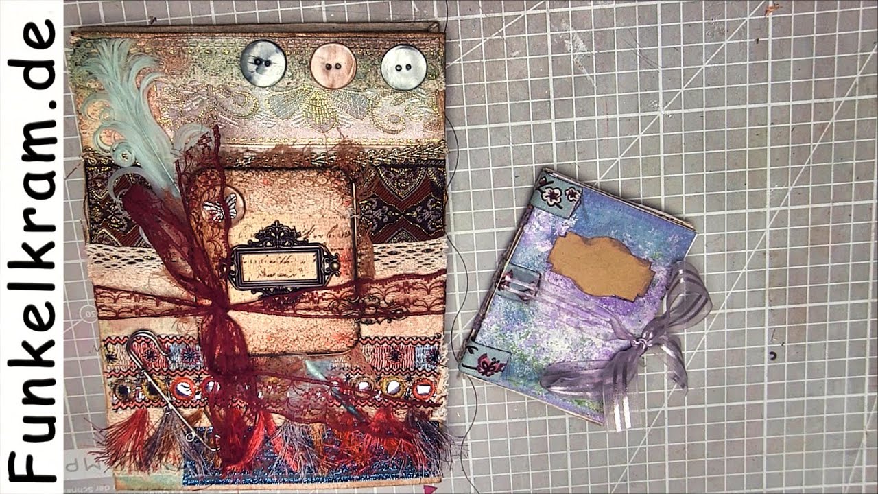 JunkJournal Scharnierbindung hinge-binding Tutorial