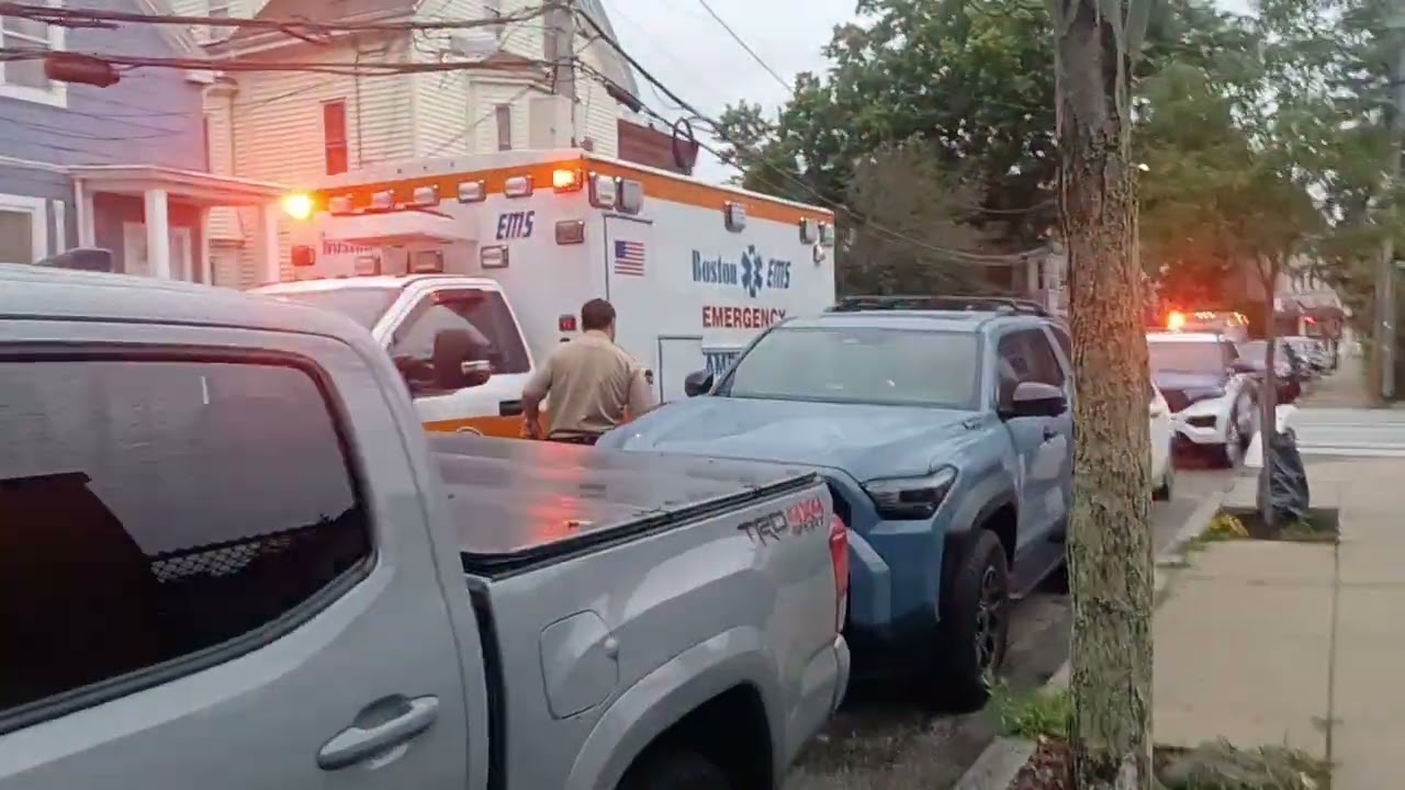 Boston fire and EMS respond to a man calling for help. September 7, 2025