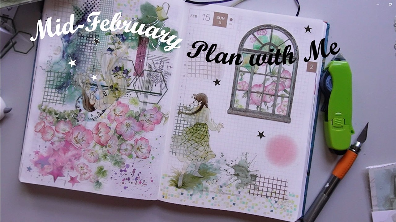 Mid February Plan with Me Weekend Daily Hobonichi - some ASMR but it's just me working