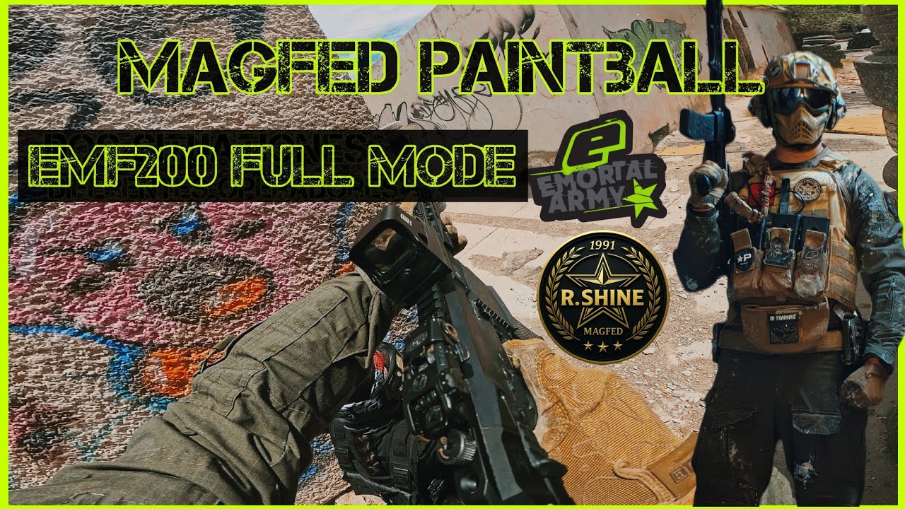 Paintball: Jugando con mi EMF200 en modo totalmente automático por primera vez🔥🫢