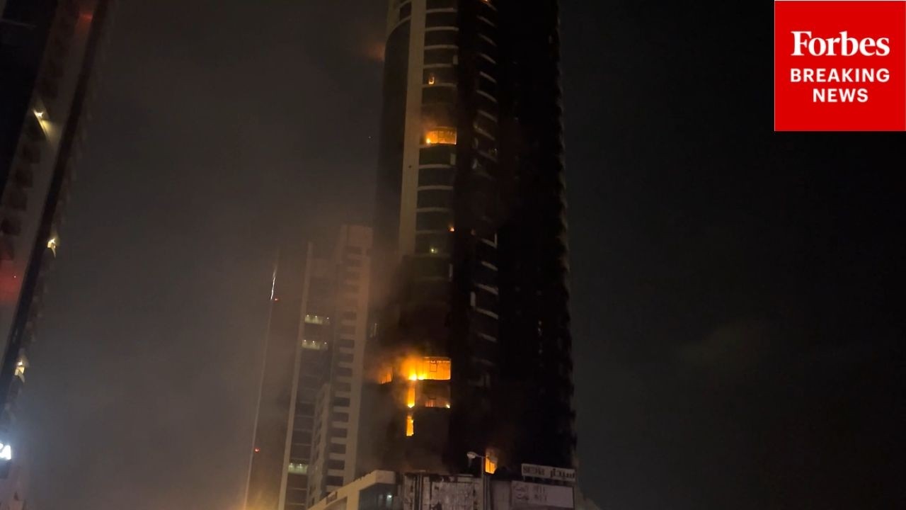 Fire Seen Burning In Residential Building In Manama, Bahrain, As Iranian Strikes Continue