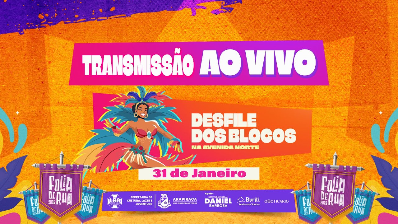 FOLIA DE RUA - DESFILE DOS BLOCOS - 31/01/2026