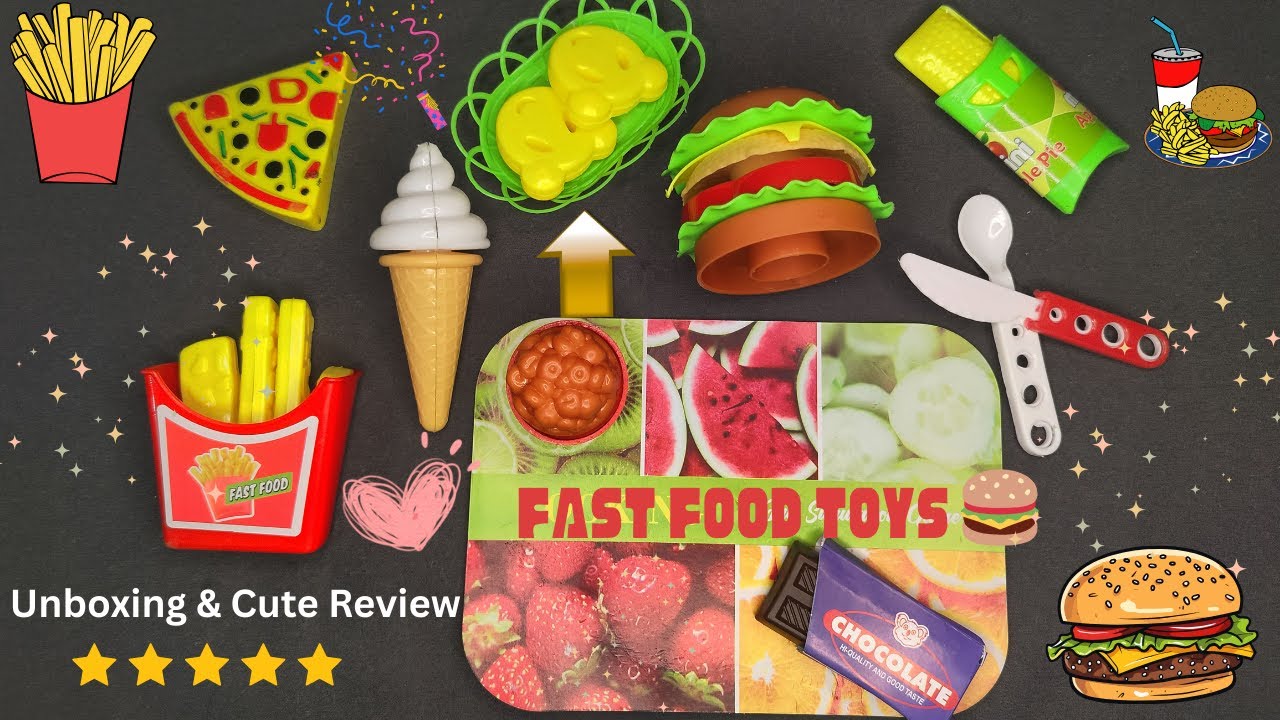 8 Minutes Satisfying With Fast Food Treat Toy Set Unboxing ASMR | Toys Unboxing World