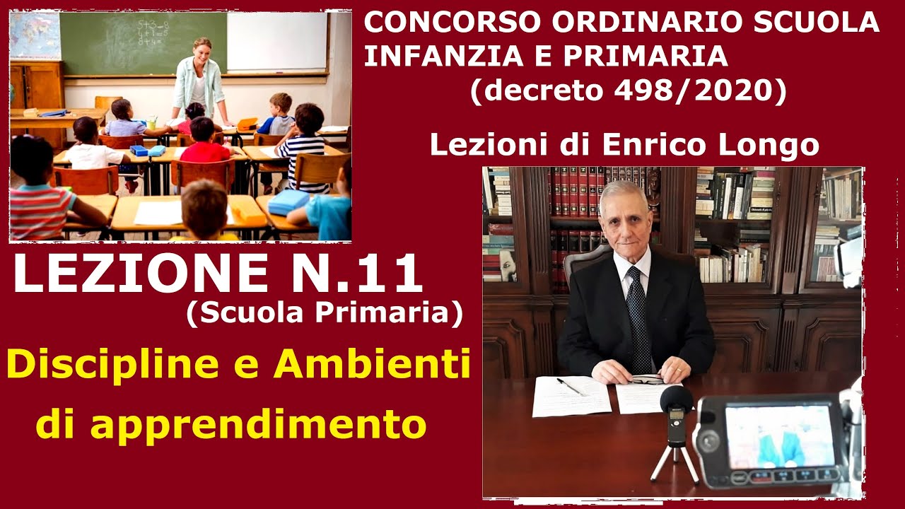 Discipline e Ambienti di apprendimento - LEZIONE N.11 (Scuola Primaria)