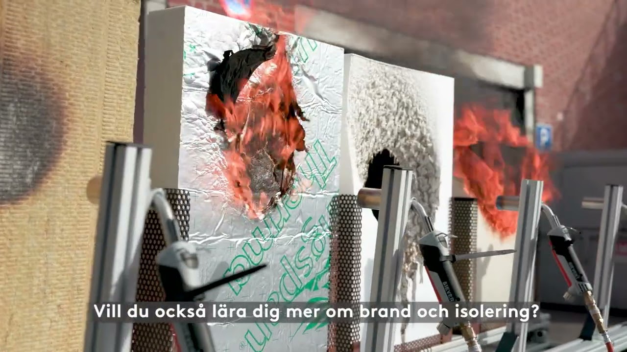 Brand och isolering p&aring; platta tak