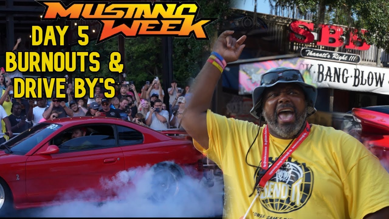 Mustang Week Day 5 | CRAZY Cobra Sam Burnouts + All Ford Cruise-In at Myrtle Beach Mall