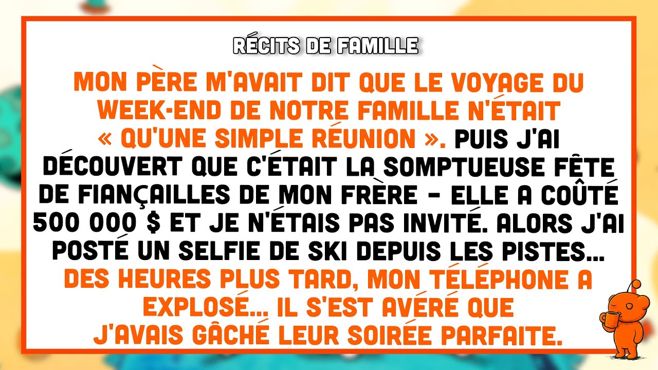 Mes parents ont organisé une fête à 500 000 $ pour mon frère et m'ont banni.