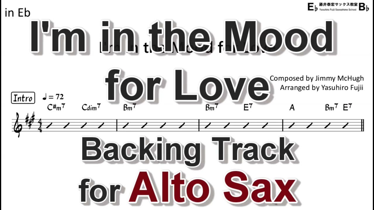 I'm in the Mood for Love - Backing Track with Sheet Music for Alto Sax