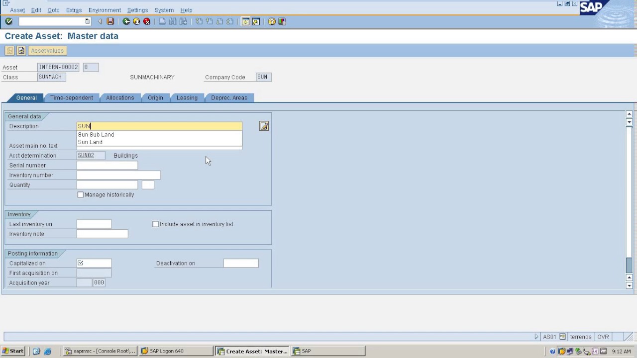 SAP Asset Master Record || SAP Asset Master Record