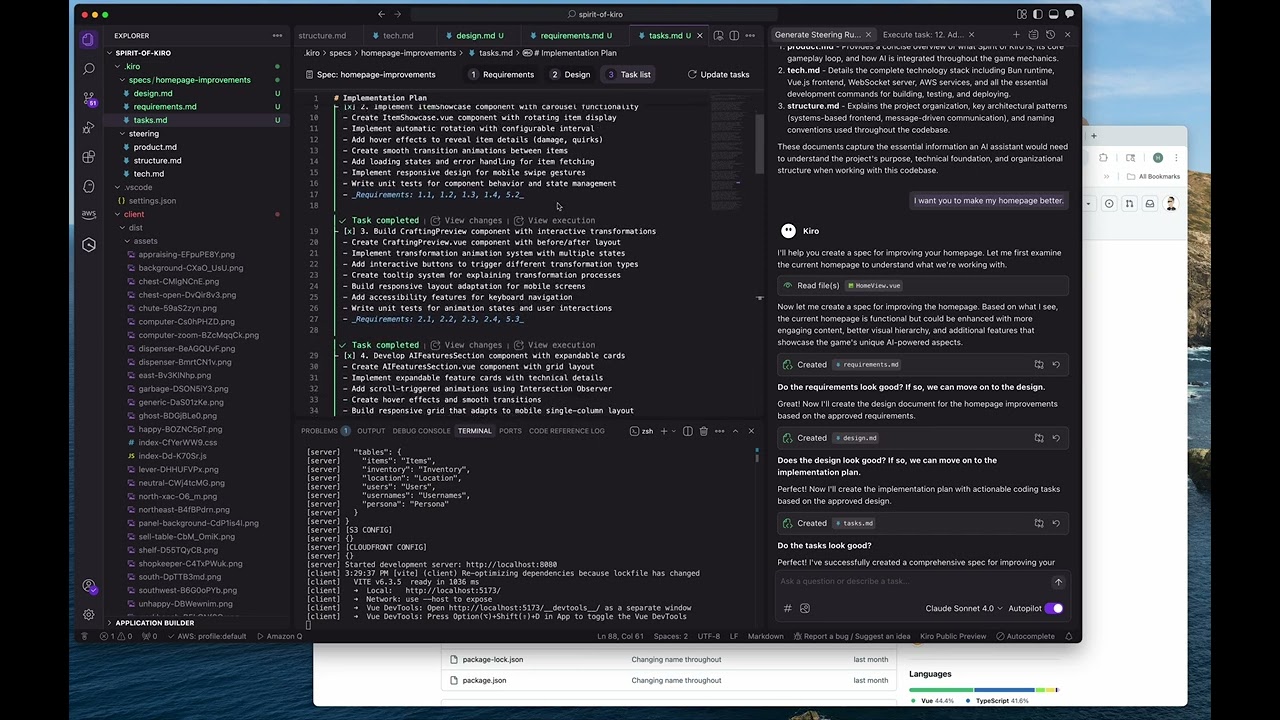 Kiro specs-driven developement demo