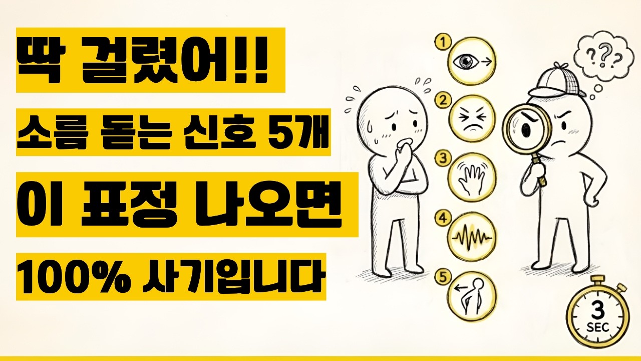 당신이 지금 속고 있다는 결정적 증거 5가지, 무심코 넘기면 호구 잡히는 비언어적 신호 #심리학, #뇌과학