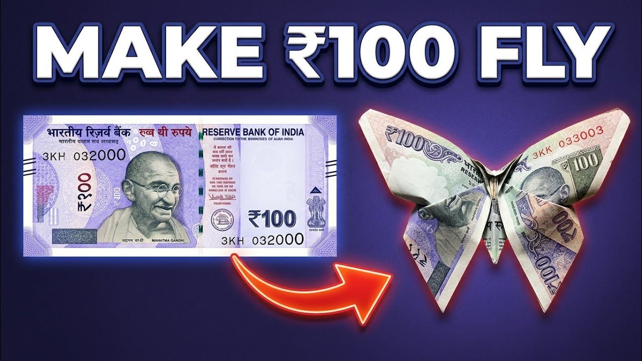 Making a Butterfly from a Rupee Note