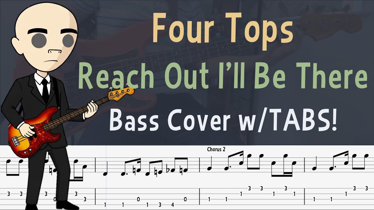Four Tops - Reach Out I'll Be There | Bass Cover with TABS!