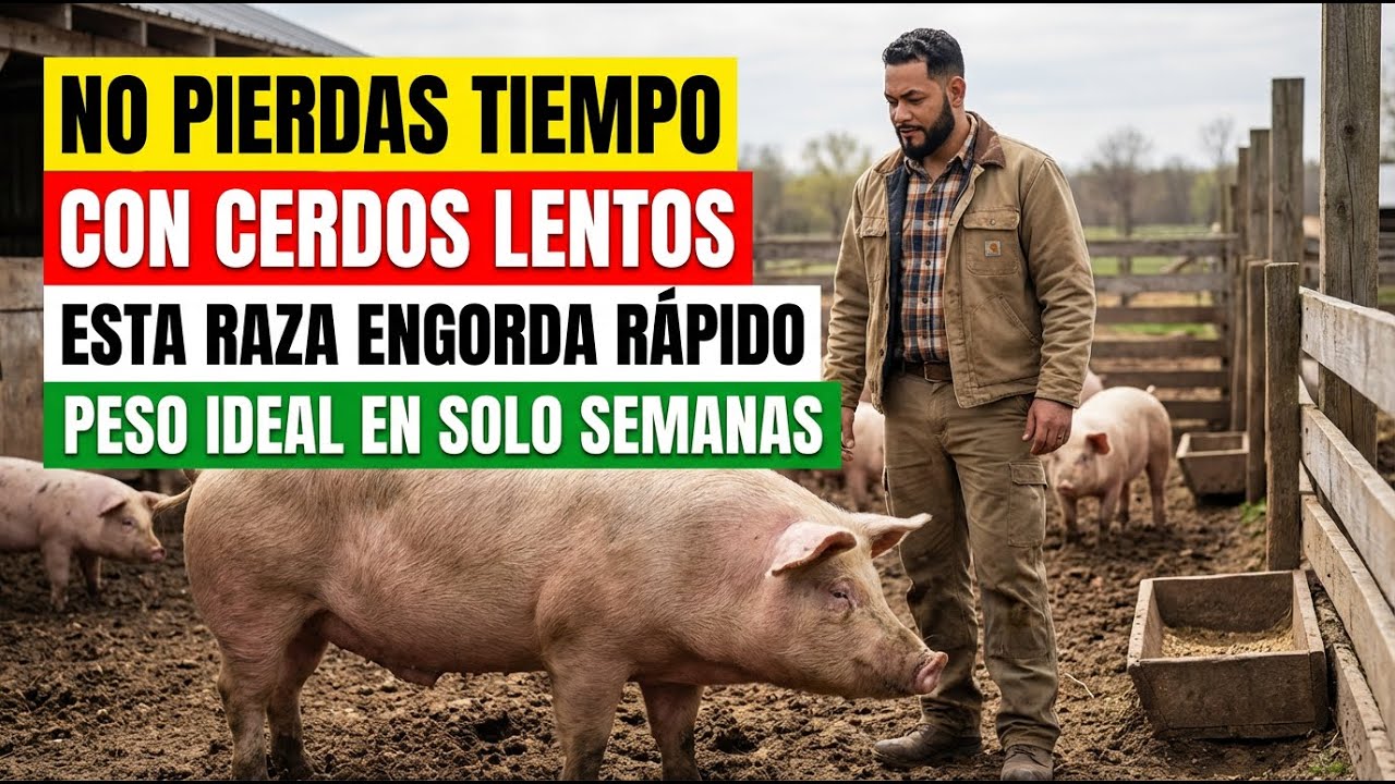 No pierdas tiempo con cerdos lentos de engordar_ Esta raza alcanza el peso ideal en solo semanas