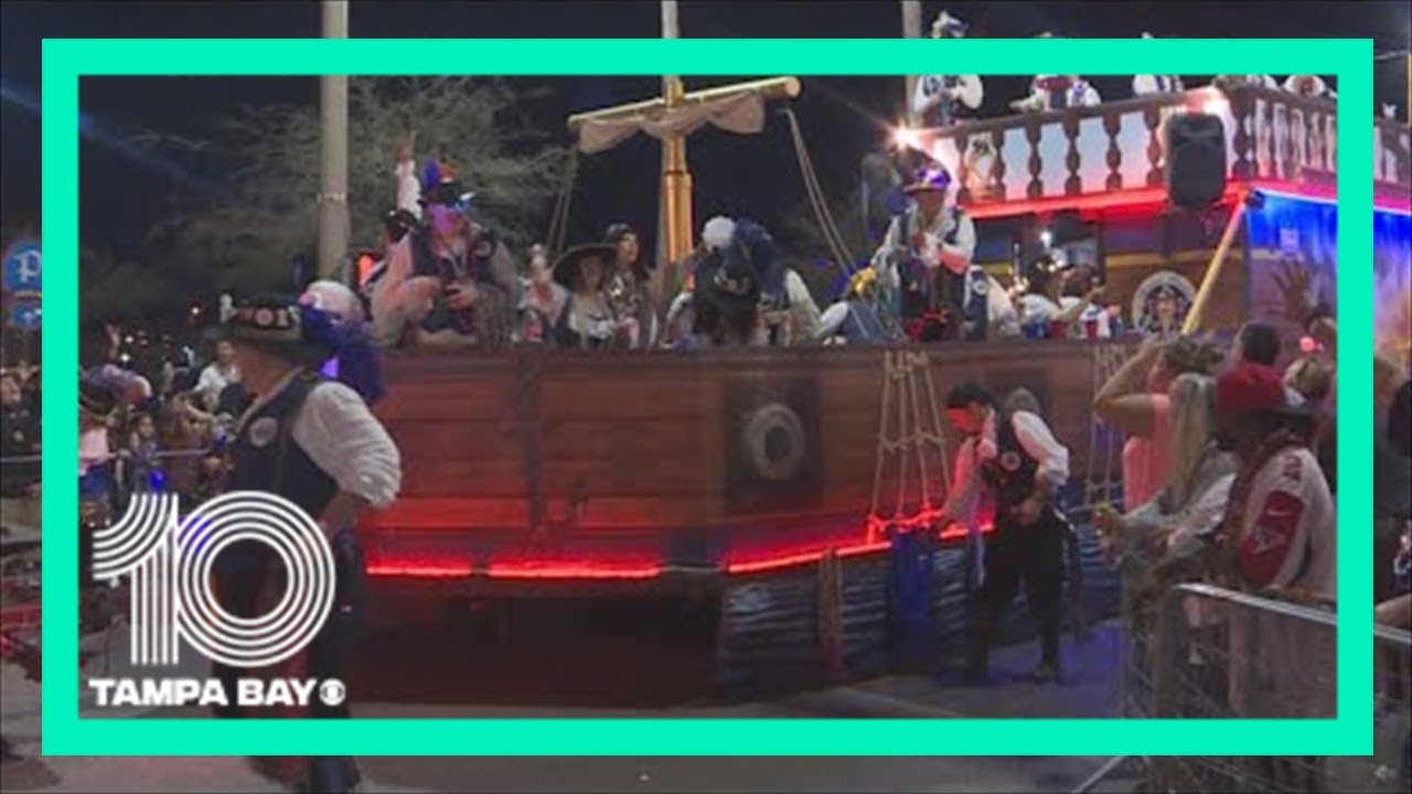 The Krewe of Sant' Yago Knight parade rolls down 7th Avenue in Ybor City