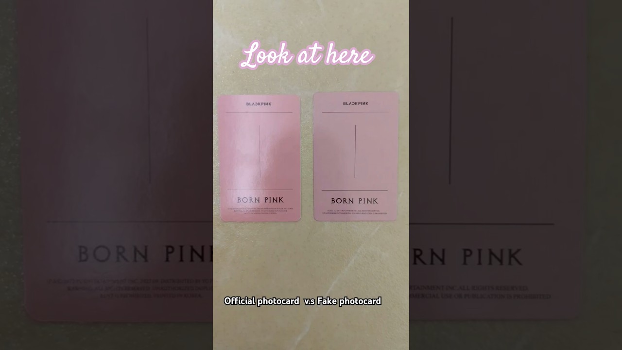 ☁️Official photocard vs Fake photocard🍃#shorts#kpop#cards#card#album#blackpink#pop#idol#bornpink#bp