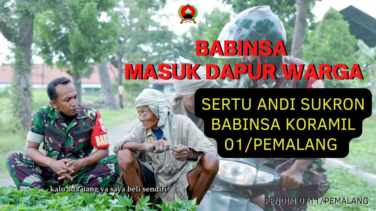 Babinsa Masuk Dapur Warga | Anggota Babinsa Koramil 01/Pemalang
