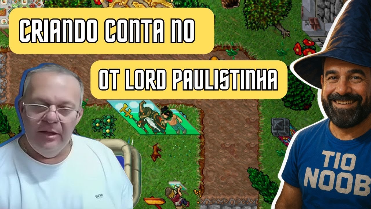 CRIANDO CONTA NO OT SERVER PAULISTINHA #tibia #lordpaulistinha