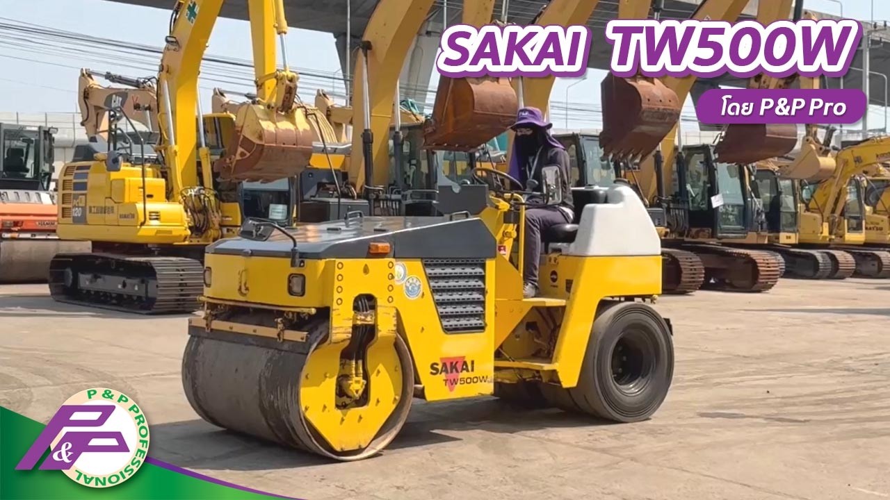 รถบดหน้าเหล็ก-หลังยาง SAKAI TW500W เอวอ่อน ราคา 450,000 บาท l เก่านอกสภาพดี โดย P&P Pro