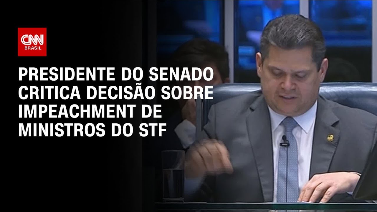 Alcolumbre diz ser preocupante a decisão de Gilmar sobre impeachment de ministros do STF | CNN 360º