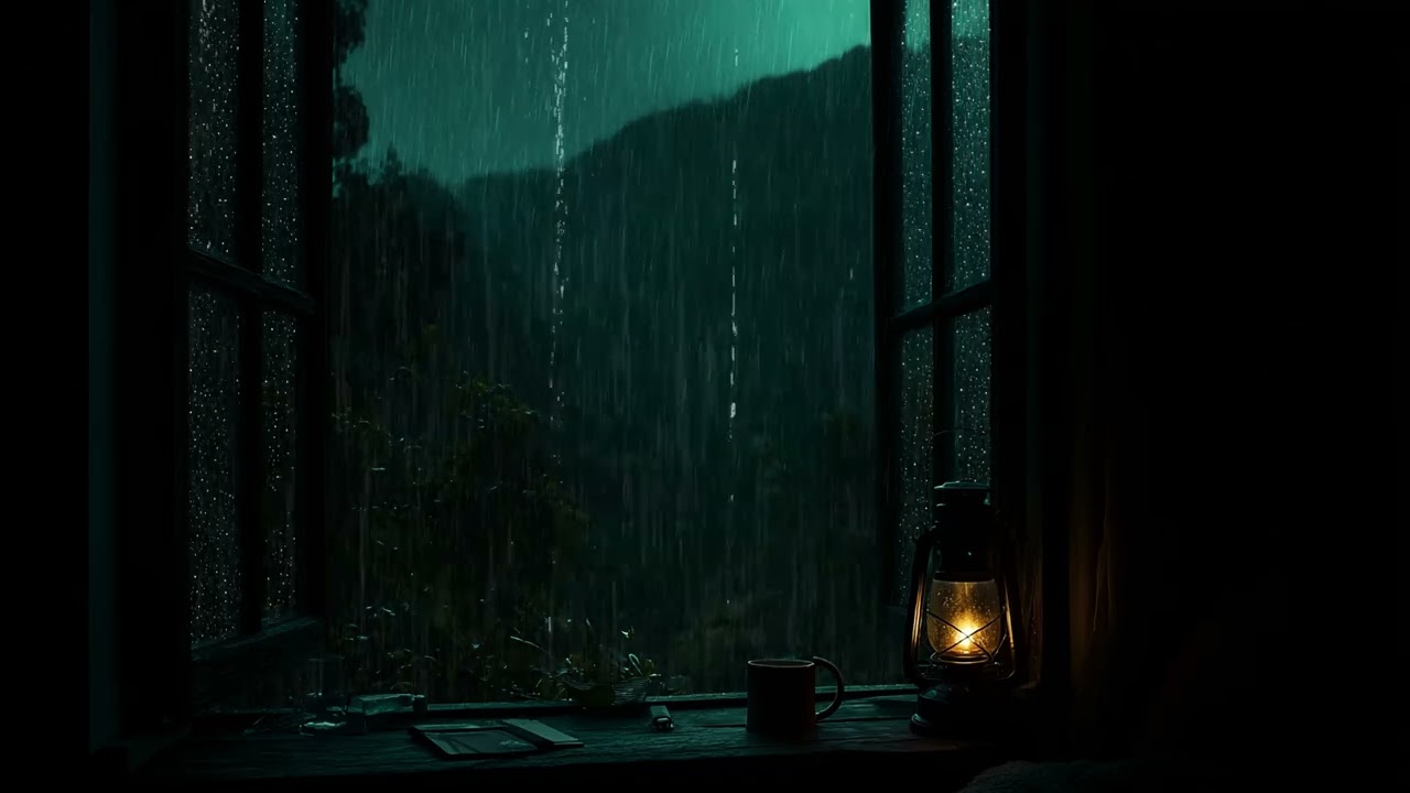 Midnight Outside the Window 🌙 Soothing Bedroom Rain Sounds for Stress Relief and Deep Relaxation