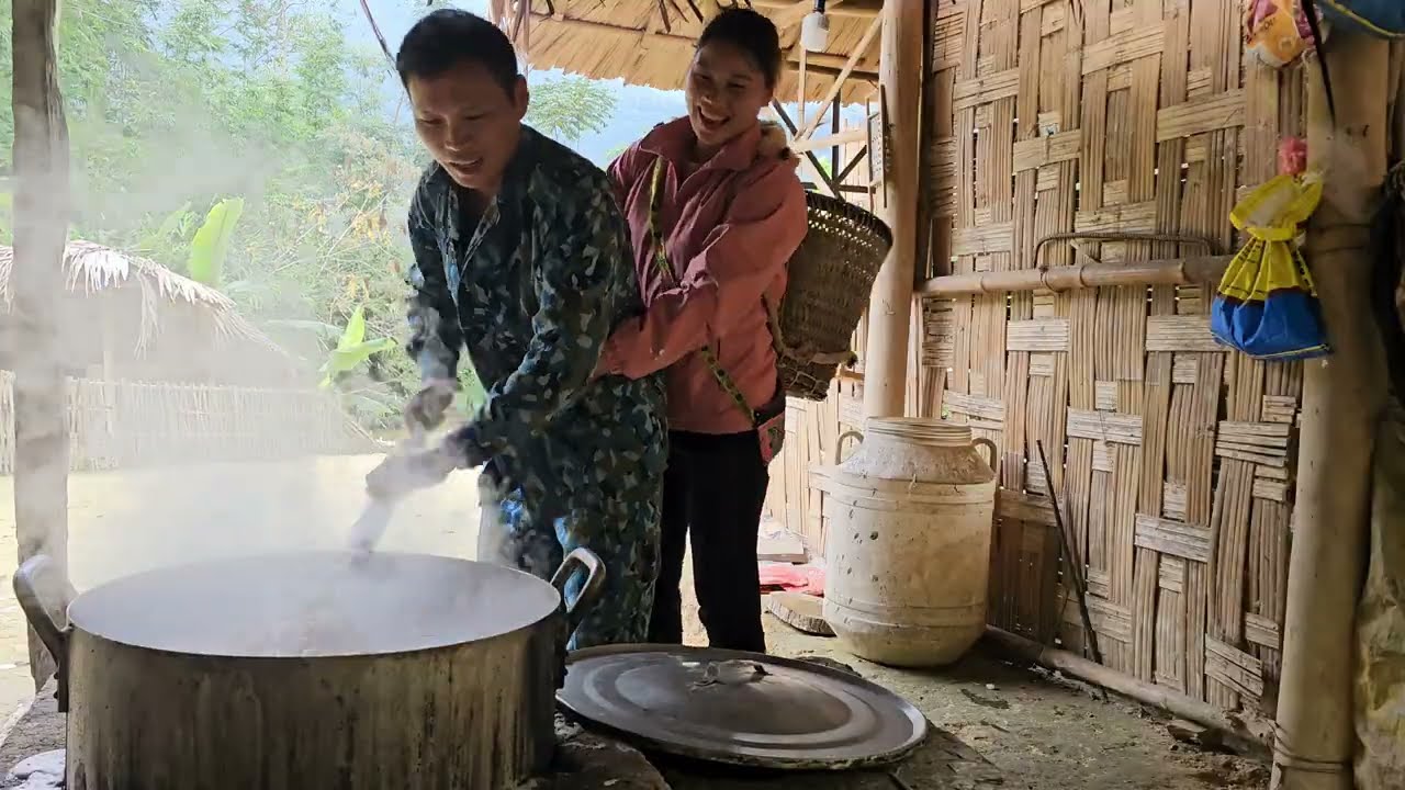Harvesting cabbage to sell at the market, taking care of the pigs with her husband,
